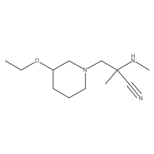 3-Ethoxy-I+/--methyl-I+/--(methylamino)-1-piperidinepropanenitrile Structure