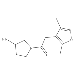 1-(3-Aminopyrrolidin-1-yl)-2-(3,5-dimethylisoxazol-4-yl)ethan-1-one Structure