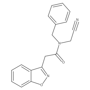 2-(1,2-benzoxazol-3-yl)-N-benzyl-N-(cyanomethyl)acetamide结构式