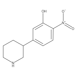 2-Nitro-5-(piperidin-3-yl)phenol Structure