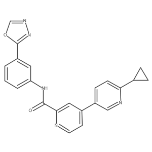 6-Cyclopropyl-[3,4']bipyridinyl-2'-carboxylic acid (3-[1,3,4]oxadiazol-2-yl-phenyl)-amide Structure