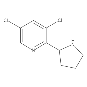 3,5-Dichloro-2-(pyrrolidin-2-yl)pyridine结构式