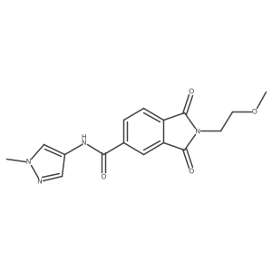 2-(2-methoxyethyl)-N-(1-methyl-1H-pyrazol-4-yl)-1,3-dioxo-2,3-dihydro-1H-isoindole-5-carboxamide Structure