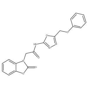 2-(2-oxobenzo[d]oxazol-3(2H)-yl)-N-(5-(phenoxymethyl)-1,3,4-oxadiazol-2-yl)acetamide Structure