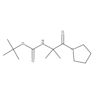 Tert-butyl 2-methyl-1-oxo-1-(pyrrolidin-1-yl)-propan-2-ylcarbamate结构式