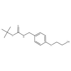 tert-butyl N-{[4-(2-hydroxyethoxy)phenyl]methyl}carbamate结构式