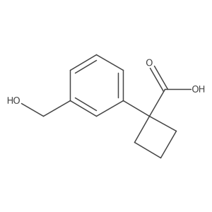 Cyclobutanecarboxylic acid, 1-[3-(hydroxymethyl)phenyl]-结构式
