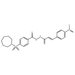 (E)-4-(azepan-1-ylsulfonyl)-N'-(3-(4-nitrophenyl)acryloyl)benzohydrazide Structure