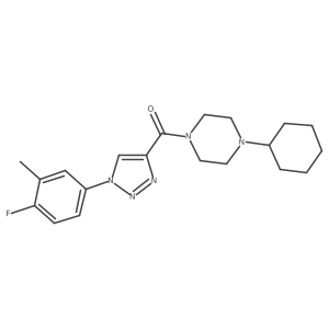 (4-cyclohexylpiperazin-1-yl)(1-(4-fluoro-3-methylphenyl)-1H-1,2,3-triazol-4-yl)methanone Structure