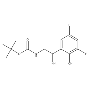 tert-butyl N-[2-amino-2-(3,5-difluoro-2-hydroxyphenyl)ethyl]carbamate结构式