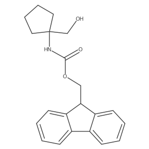 (9H-fluoren-9-yl)methyl N-[1-(hydroxymethyl)cyclopentyl]carbamate结构式