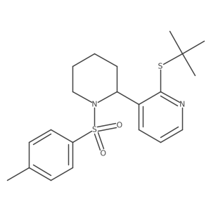 2-(tert-Butylthio)-3-(1-tosylpiperidin-2-yl)pyridine结构式