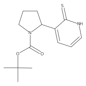 tert-Butyl 2-(2-thioxo-1,2-dihydropyridin-3-yl)pyrrolidine-1-carboxylate Structure