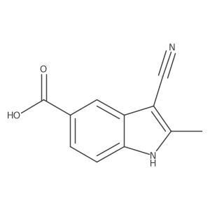 3-cyano-2-methyl-1H-indole-5-carboxylic acid Structure