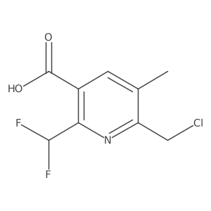 2-(Chloromethyl)-6-(difluoromethyl)-3-methylpyridine-5-carboxylic acid Structure