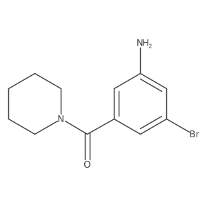 3-Bromo-5-[(piperidin-1-yl)carbonyl]aniline Structure