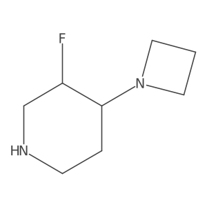4-(Azetidin-1-yl)-3-fluoropiperidine Structure