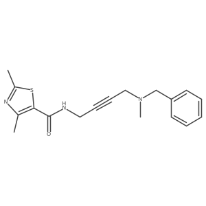 N-[4-[benzyl(methyl)amino]but-2-ynyl]-2,4-dimethyl-thiazole-5-carboxamide结构式