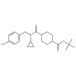 tert-Butyl 4-((4-bromobenzyl)(cyclopropyl)carbamoyl)piperidine-1-carboxylate Structure