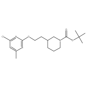 tert-Butyl 3-(2-((4-chloro-6-methylpyrimidin-2-yl)oxy)ethyl)piperidine-1-carboxylate Structure
