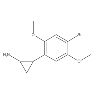 rac-(1R,2S)-2-(4-bromo-2,5-dimethoxyphenyl)cyclopropan-1-amine结构式