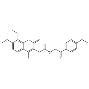 2-(7,8-dimethoxy-4-methyl-2-oxo-2H-chromen-3-yl)-N-[2-(4-methoxyphenyl)-2-oxoethyl]acetamide Structure