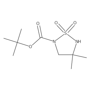 2-Tert-butyloxycarbonyl-4,4-dimethyl-1,2,5-thiadiazolidine-1,1-dioxide结构式