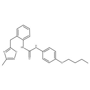 1-(4-Butoxyphenyl)-3-(2-((3-methyl-1,2,4-oxadiazol-5-yl)methyl)phenyl)urea结构式