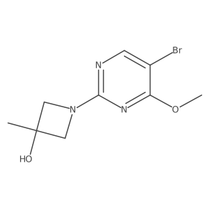 1-(5-Bromo-4-methoxy-pyrimidin-2-yl)-3-methyl-azetidin-3-ol结构式