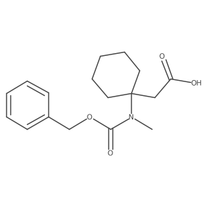 2-(1-(((Benzyloxy)carbonyl)(methyl)amino)cyclohexyl)acetic acid Structure