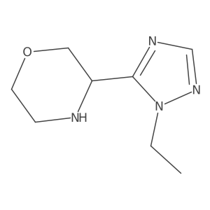 3-(1-ethyl-1H-1,2,4-triazol-5-yl)morpholine Structure
