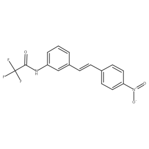 Acetamide, 2,2,2-trifluoro-N-[3-[2-(4-nitrophenyl)ethenyl]phenyl]-, (E)- Structure