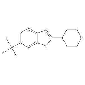 2-(oxan-4-yl)-6-(trifluoromethyl)-1H-1,3-benzodiazole结构式