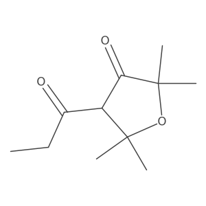 2,2,5,5-Tetramethyl-4-propanoyloxolan-3-one Structure