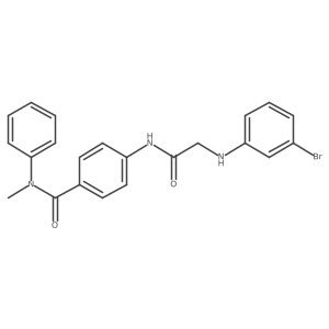 Benzamide, 4-[[2-[(3-bromophenyl)amino]acetyl]amino]-N-methyl-N-phenyl-结构式