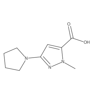1-methyl-3-(pyrrolidin-1-yl)-1H-pyrazole-5-carboxylic acid结构式