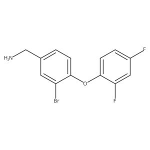 3-Bromo-4-(2,4-difluorophenoxy)-benzylamine结构式