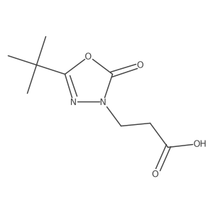 1,3,4-Oxadiazole-3(2H)-propanoic acid, 5-(1,1-dimethylethyl)-2-oxo-结构式