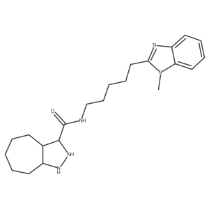 N-[5-(1-methylbenzimidazol-2-yl)pentyl]-1,2,3,3a,4,5,6,7,8,8a-decahydrocyclohepta[c]pyrazole-3-carboxamide Structure