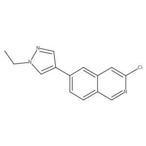 3-Chloro-6-(1-ethyl-1H-pyrazol-4-yl)isoquinoline结构式