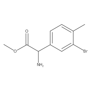 Methyl 2-amino-2-(3-bromo-4-methylphenyl)acetate结构式