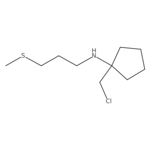 Cyclopentanamine, 1-(chloromethyl)-N-[3-(methylthio)propyl]- Structure