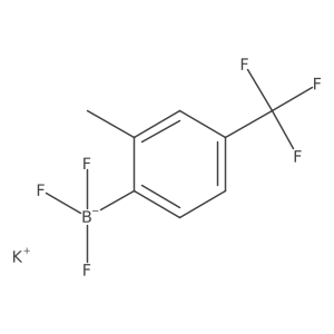 Potassium trifluoro(2-methyl-4-(trifluoromethyl)phenyl)borate结构式