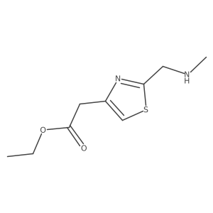 Ethyl 2-{2-[(methylamino)methyl]-1,3-thiazol-4-yl}acetate结构式
