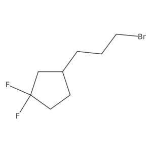 3-(3-Bromopropyl)-1,1-difluorocyclopentane结构式