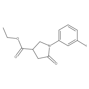 Ethyl 1-(3-iodophenyl)-5-oxopyrrolidine-3-carboxylate Structure