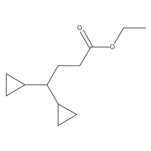 Ethyl 4,4-dicyclopropylbutanoate结构式