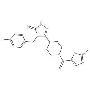 4-(4-fluorobenzyl)-5-{1-[(5-methyl-2-thienyl)carbonyl]piperidin-4-yl}-2,4-dihydro-3H-1,2,4-triazol-3-one Structure