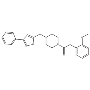 1-[(2-Methoxyphenyl)acetyl]-4-[(3-phenyl-1,2,4-oxadiazol-5-yl)methyl]piperidine结构式