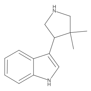 3-(4,4-dimethylpyrrolidin-3-yl)-1H-indole结构式